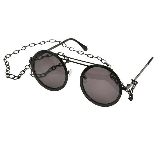 Urban Classics Ronde zonnebril voor volwassenen met ketting UTTN161_black large