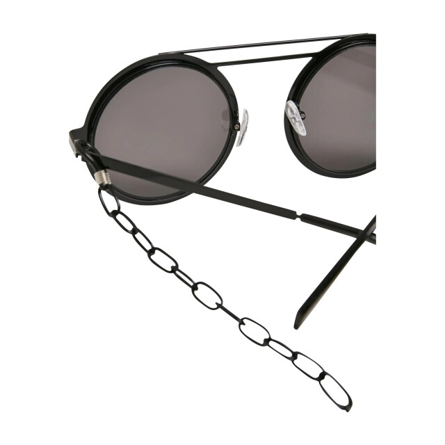 Urban Classics Ronde zonnebril voor volwassenen met ketting UTTN161_black large