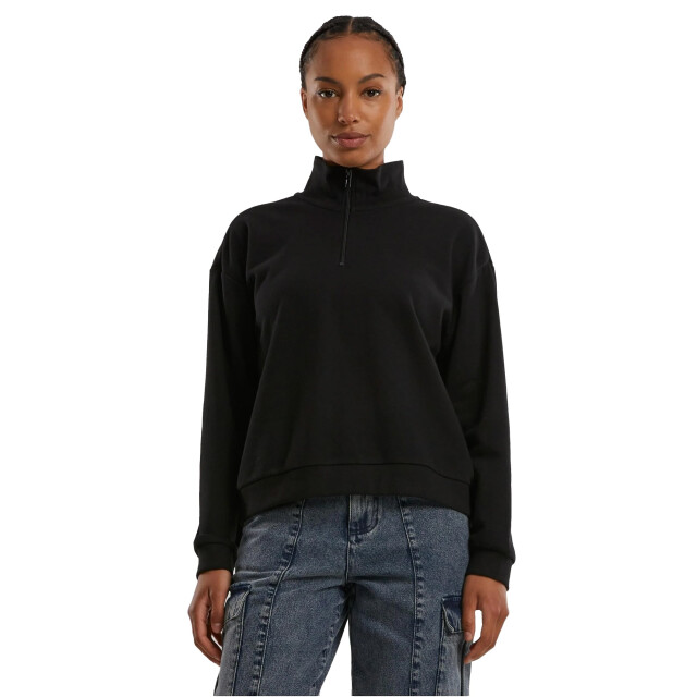 Urban Classics Dames terrycloth lichtgewicht sweatshirt UTTN1315_black large