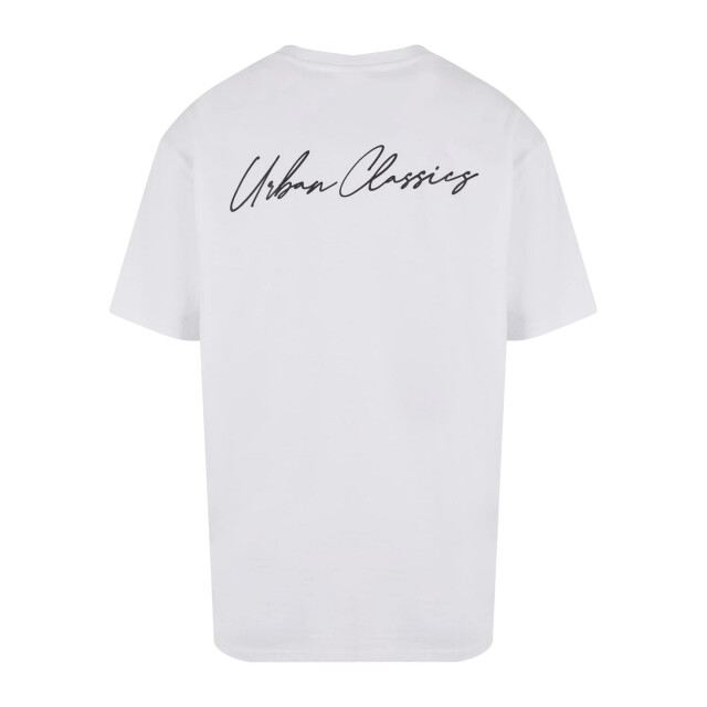 Urban Classics Heren signature logo tall t-shirt UTTN1320_white large