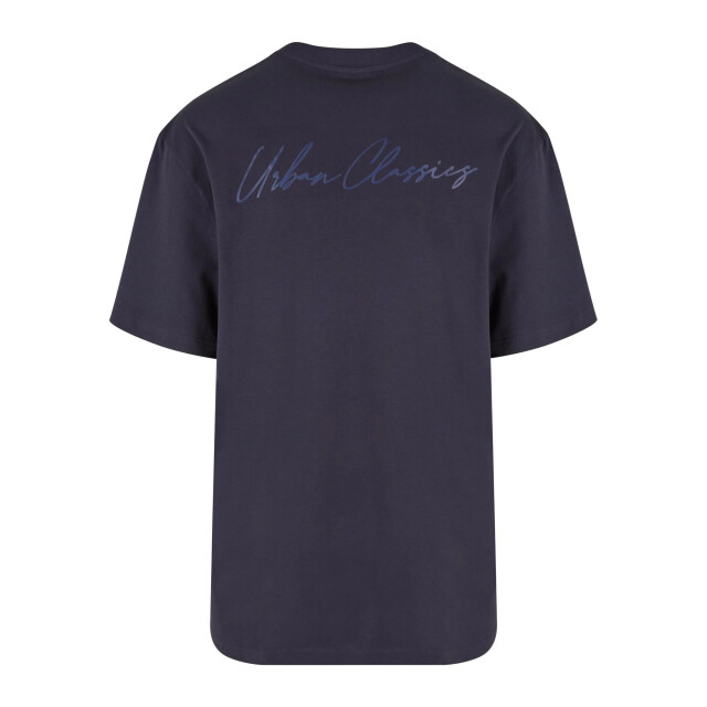 Urban Classics Heren signature logo tall t-shirt UTTN1320_navy large