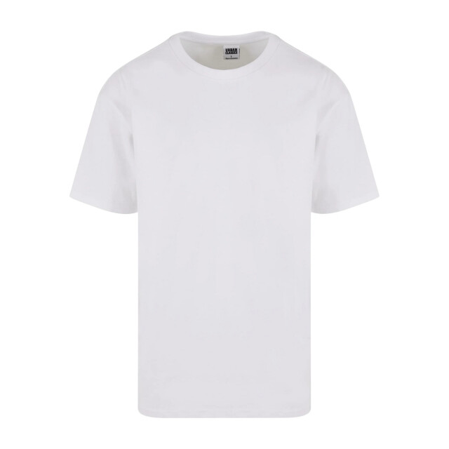 Urban Classics Heren signature logo tall t-shirt UTTN1320_white large