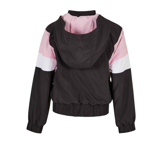 Urban Classics Meisjes 3 tone pull over jas UTTN1324_blackwhite large