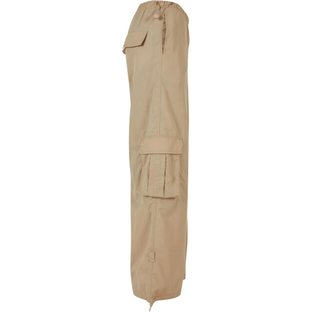 Urban Classics Dames nylon gekreukelde wijde cargo broek UTTN1561_concrete large