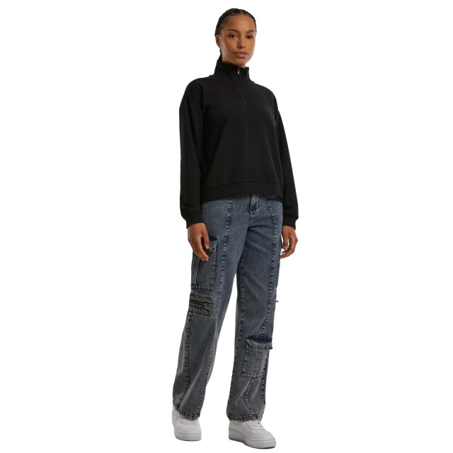 Urban Classics Dames terrycloth lichtgewicht sweatshirt UTTN1315_black large