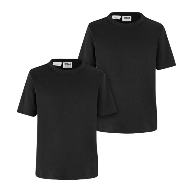 Urban Classics Jongens basic organic t-shirt (set van 2) UTTN1556_black large