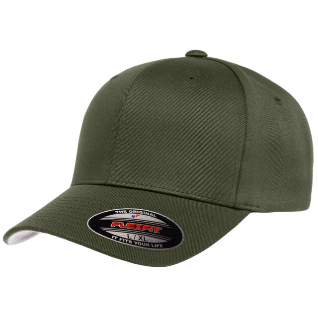 Flexfit Kleuter wollig gekamde baseballpet UTTN1576_olive large