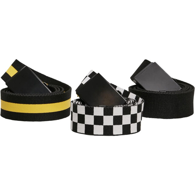 Urban Classics Trio-riem (set van 3) UTTN158_blackwhiteyellow large