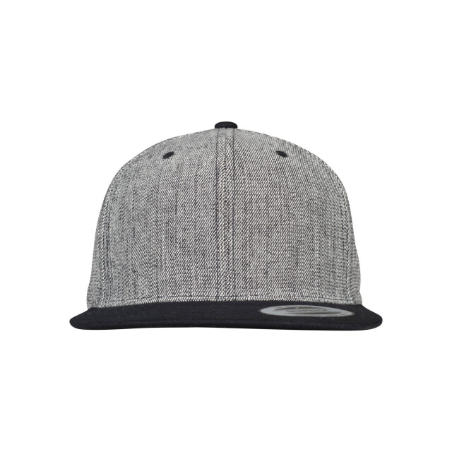 Flexfit Effen gemêleerde baseball cap UTTN1630_blackmelangeblack large