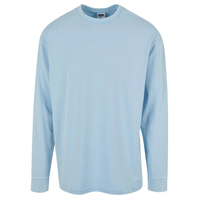 Urban Classics Heren zuur gewassen zwaargewicht boxy top met lange mouwen UTTN1292_balticblue large