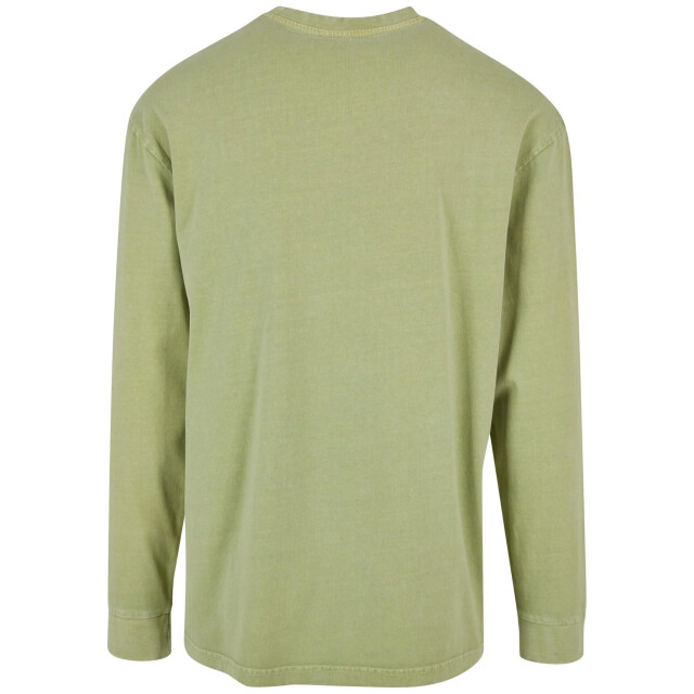 Urban Classics Heren zuur gewassen zwaargewicht boxy top met lange mouwen UTTN1292_vintagegreen large