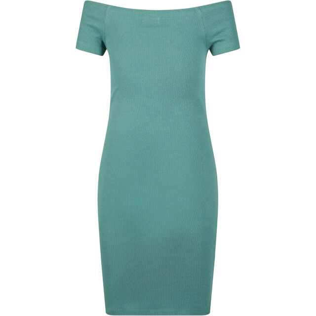 Urban Classics Dames ribbed off shoulder dress UTTN153_paleleaf large
