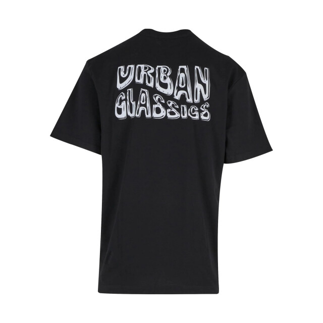 Urban Classics Heren shiny logo tall t-shirt UTTN1280_black large