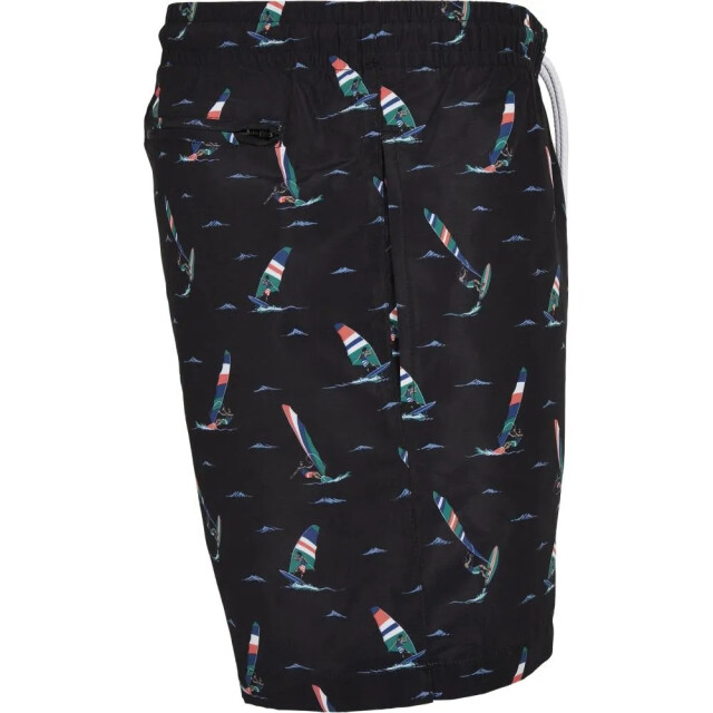 Urban Classics Heren surf print zwemshort UTTN1513_black large