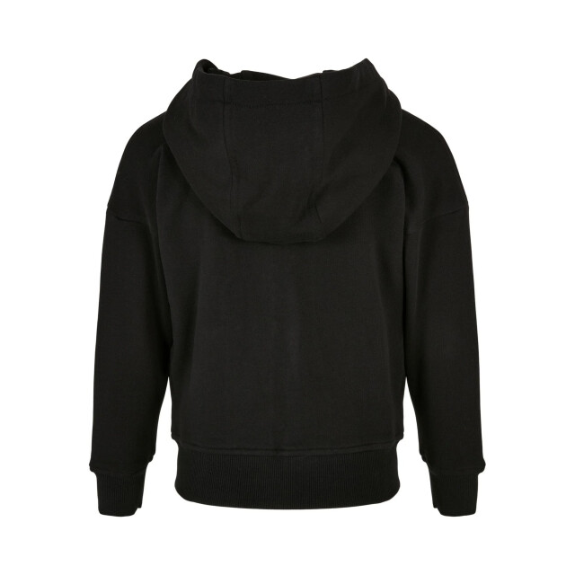 Urban Classics Meisjes badstof organic full zip hoodie UTTN1483_black large