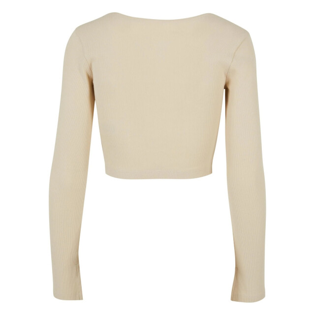 Urban Classics Dames geribde top met lange mouwen UTTN1485_softseagrass large