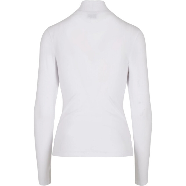 Urban Classics Dames uitgesneden schildpadhals top met lange mouwen UTTN1267_white large