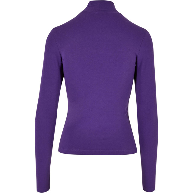 Urban Classics Dames uitgesneden schildpadhals top met lange mouwen UTTN1267_realviolet large