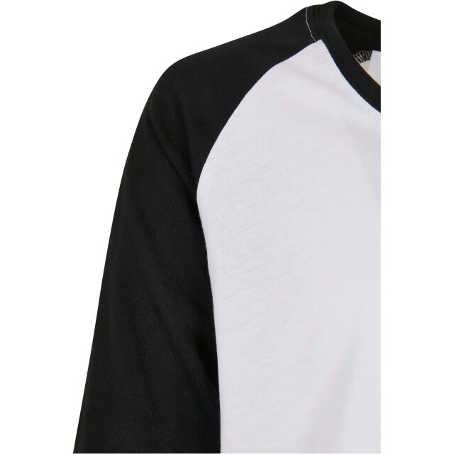 Urban Classics Meisjes contrast raglan t-shirt met lange mouwen UTTN1270_whiteblack large