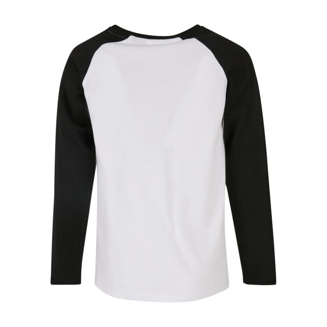 Urban Classics Meisjes contrast raglan t-shirt met lange mouwen UTTN1270_whiteblack large
