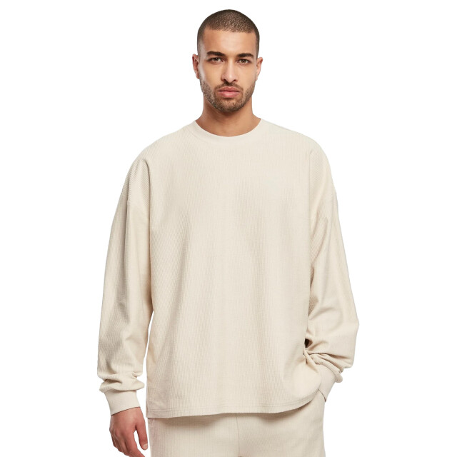 Urban Classics Heren geribd badstof boxy sweatshirt UTTN1257_softseagrass large