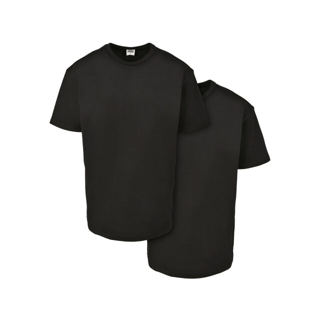 Urban Classics Heren basis organisch katoenen t-shirt (set van 2) UTTN1239_blackblack large