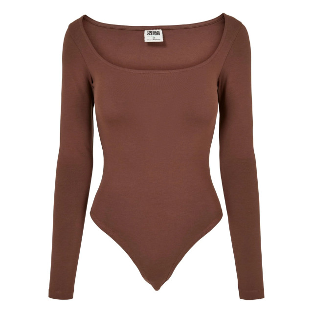 Urban Classics Dames biologische bodysuit met lange mouwen UTTN1226_bark large