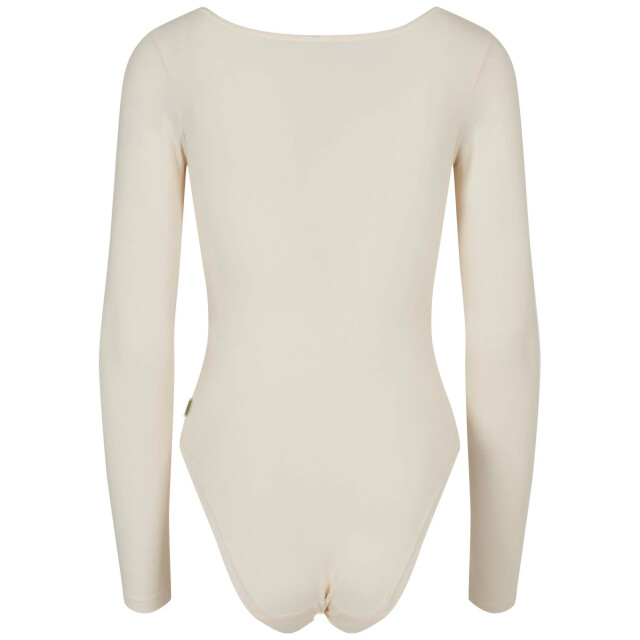Urban Classics Dames biologische bodysuit met lange mouwen UTTN1226_whitesand large