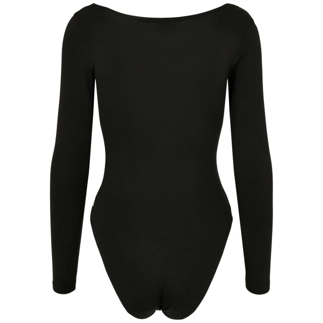 Urban Classics Dames biologische bodysuit met lange mouwen UTTN1226_black large