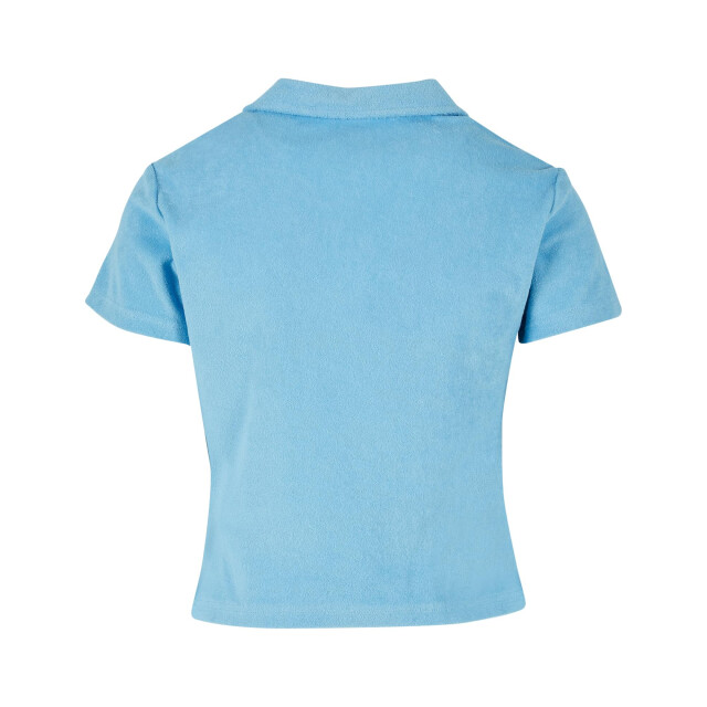 Urban Classics Dames badstof poloshirt UTTN1224_balticblue large