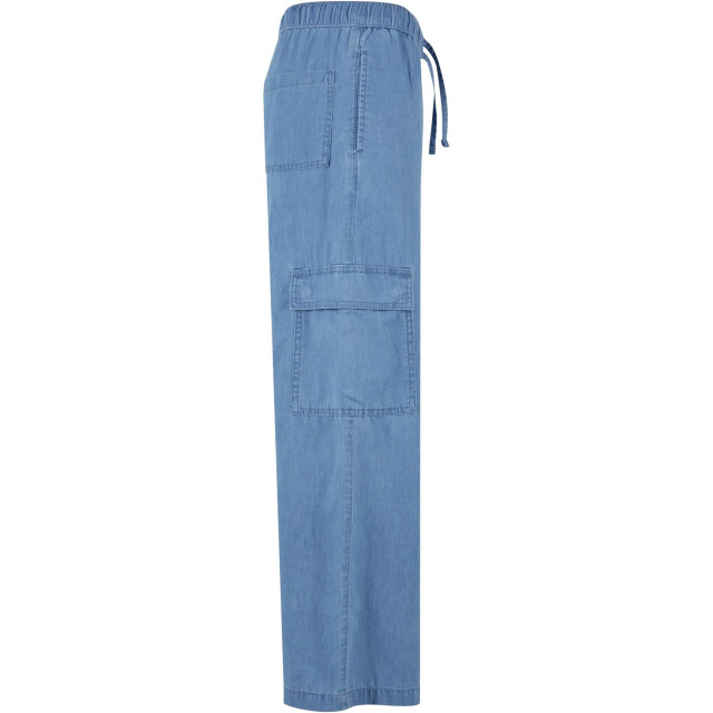 Urban Classics Dames denim lichtgewicht cargo broek UTTN1208_skybluewashed large