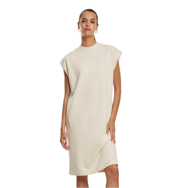 Urban Classics Dames badstof jurk UTTN1183_whitesand large