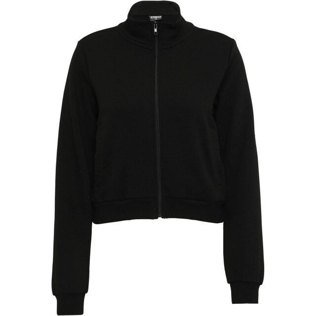 Urban Classics Dames terrycloth lichtgewicht track jacket UTTN1186_black large