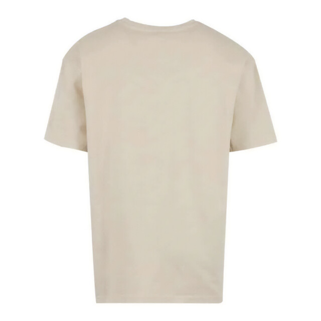 Urban Classics Heren cursief logo zwaargewicht oversized t-shirt UTTN1167_sand large