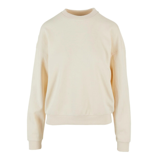 Urban Classics Dames terrycloth crew hals oversized sweatshirt UTTN1162_whitesand large