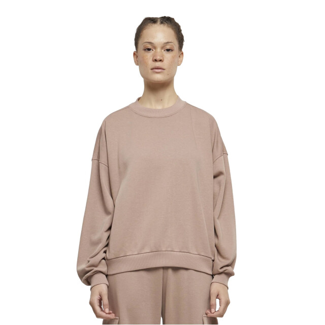 Urban Classics Dames terrycloth crew hals oversized sweatshirt UTTN1162_duskrose large