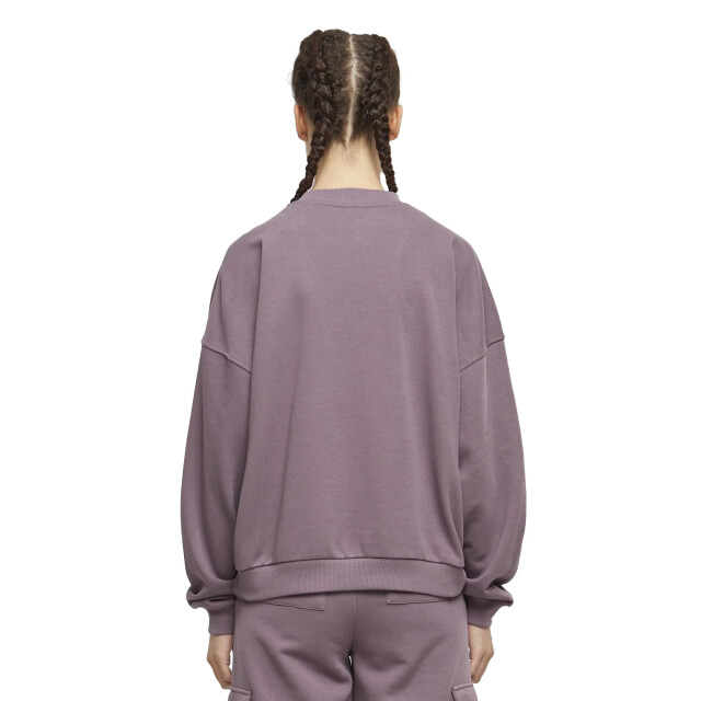 Urban Classics Dames terrycloth crew hals oversized sweatshirt UTTN1162_purplefaded large