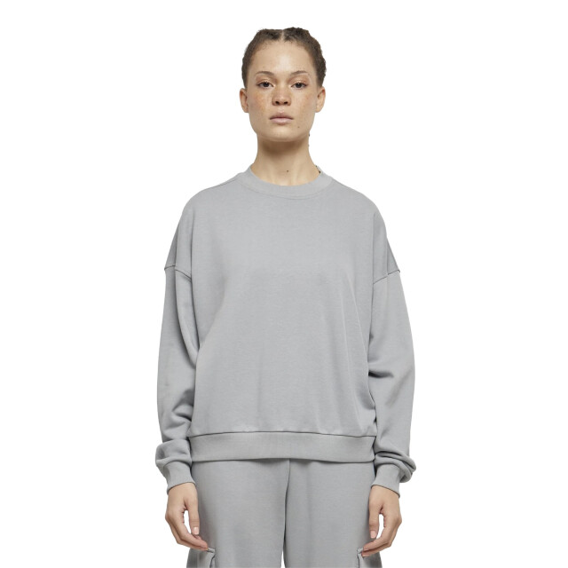 Urban Classics Dames terrycloth crew hals oversized sweatshirt UTTN1162_lightasphalt large