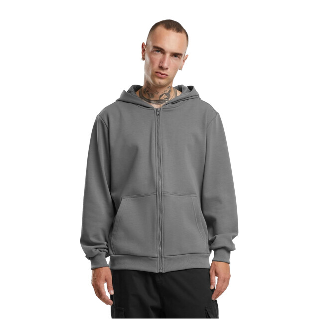 Urban Classics Heren cozy full zip hoodie UTTN1148_cloudgrey large