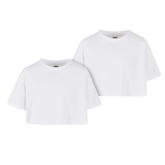 Urban Classics Meisjes kimono kort t-shirt (set van 2) UTTN1154_white large
