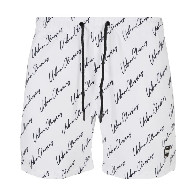 Urban Classics Heren script logo zwemshort UTTN1405_white large
