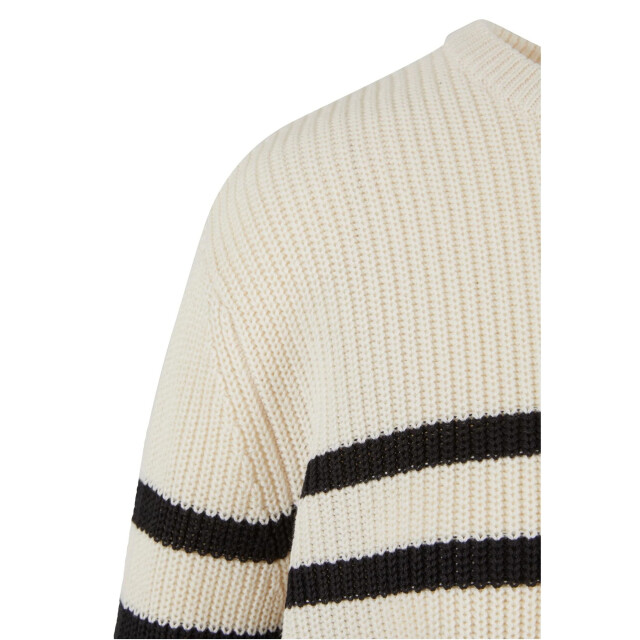 Urban Classics Dames gestreepte geribde trui UTTN1466_whiteblack large