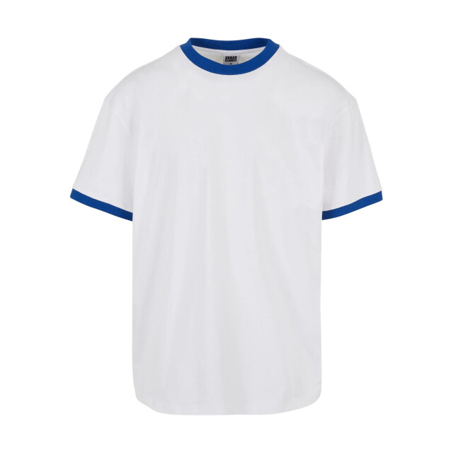 Urban Classics Heren ringer oversized t-shirt UTTN1473_whiteroyalblue large
