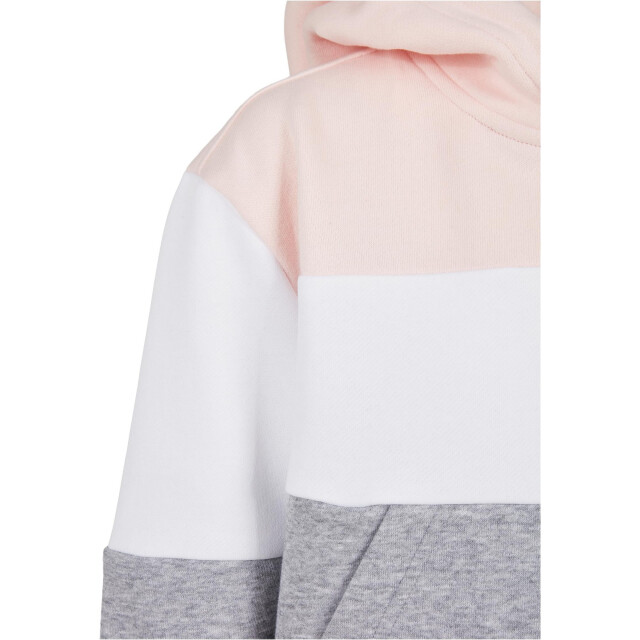 Urban Classics Meisjes 3 tone oversized hoodie UTTN1474_lightrosewhitegrey large