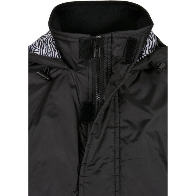 Urban Classics Dames zebra print pull over jasje UTTN1432_black large