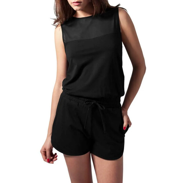Urban Classics Dames hot technische mesh jumpsuit UTTN148_black large