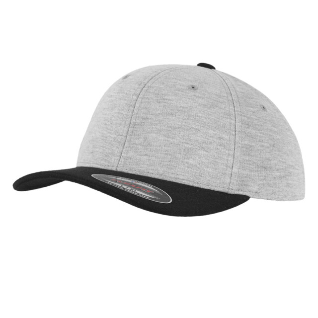 Flexfit Tweekleurige baseballpet met dubbele jersey UTTN1452_greyblack large