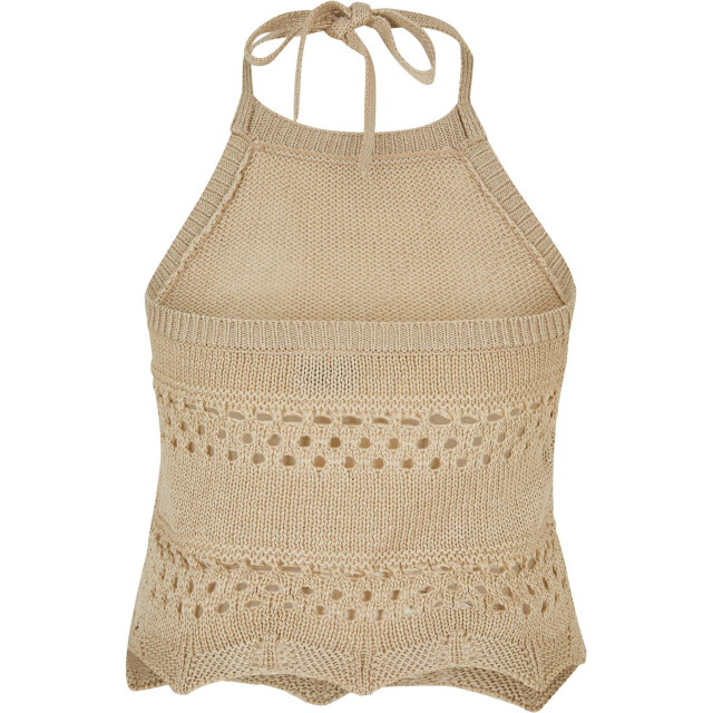Urban Classics Dames gebreid halter hals kort topje UTTN1471_softseagrass large
