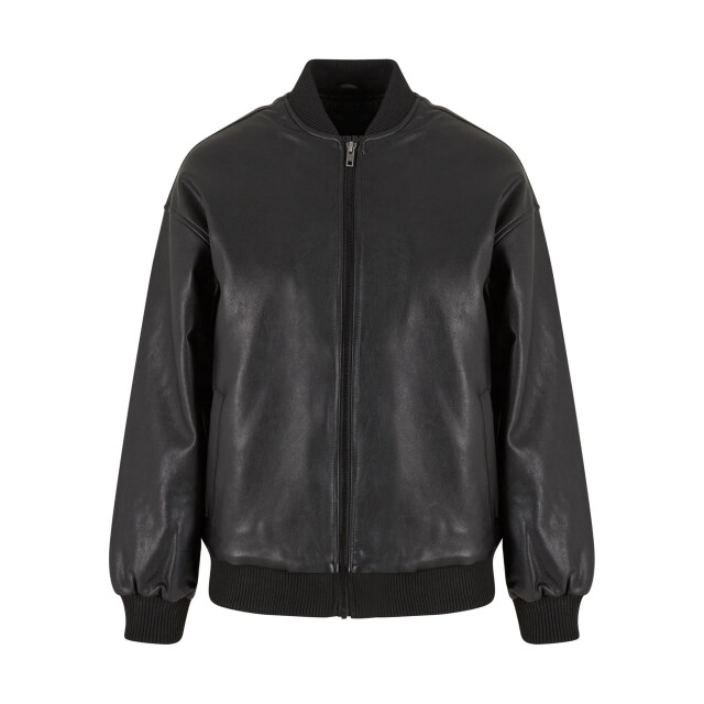 Urban Classics Dames synthetisch leren bomberjack UTTN1131_black large
