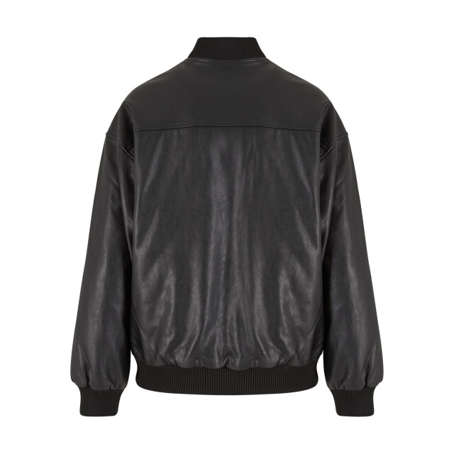 Urban Classics Dames synthetisch leren bomberjack UTTN1131_black large